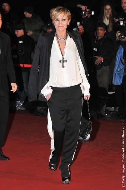 Patricia Kaas poses as she arrives at NRJ Music Awards 2012 at Palais des Festivals