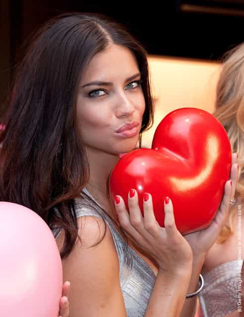 Adriana Lima attend the Victorias Secret Angels Valentines Day Event