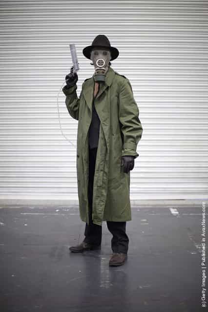 A visitor to the London Super Comic Convention dresses as The Sandman at ExCel