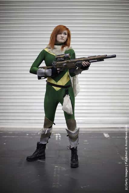 A visitor to the London Super Comic Convention dresses as Hope Summers at ExCel