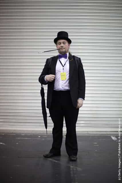 A visitor to the London Super Comic Convention dresses as The Penguin at ExCel