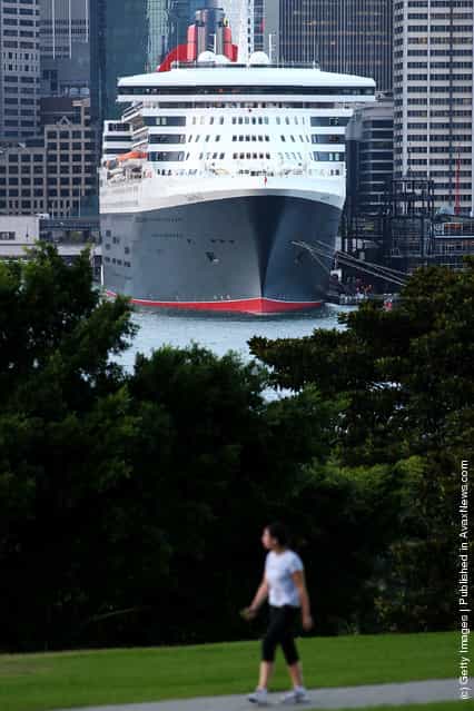 The Queen Mary 2 berths at Circular Quay on March 7, 2012 in Sydney, Australia