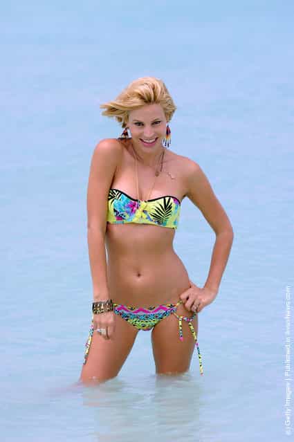 Americas Next Top Model All Stars winner and performer Lisa DAmato Exclusive Beach Portraits at the Aruba Marriott Resort