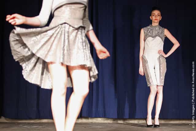 Models take part in the Glasgow School of Art Fashion show