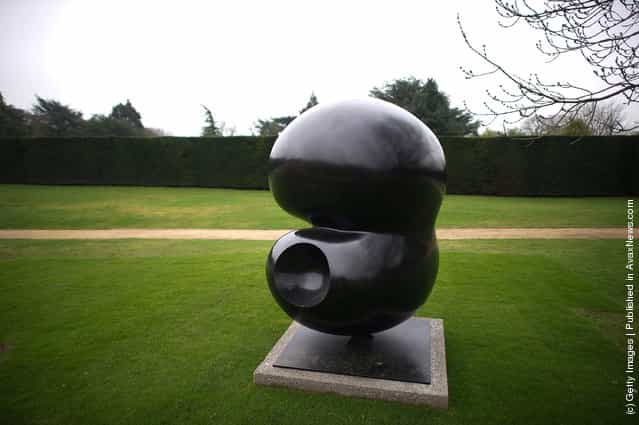 Joan Miros scupture, Femme, 1970 stands in the Yorkshire Sculpture park