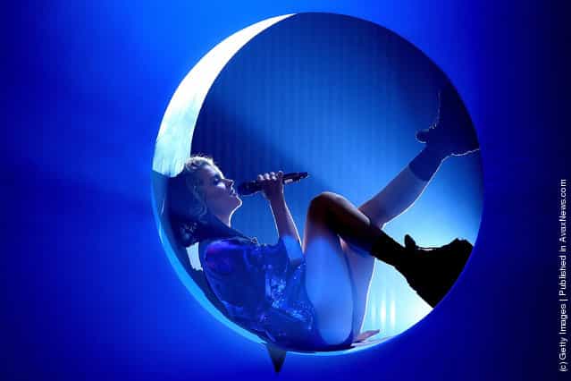Tove Styrke performs at 'The Dome 61' at the Rhein-Main-Theaterat