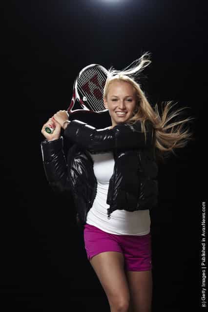 Donna Vekic of Croatia poses during a portrait session held on February 9, 2012 in London