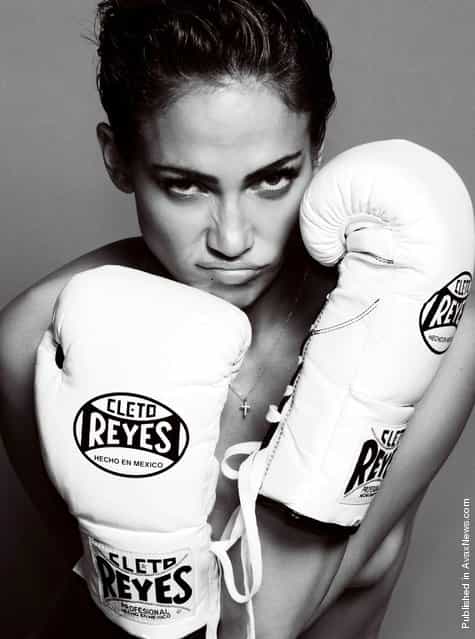 Jennifer Lopez In Mario Testino Boxing Shoot