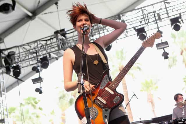 Erika M. Anderson of the band EMA performs onstage at Coachella 2012, on April 13, 2012