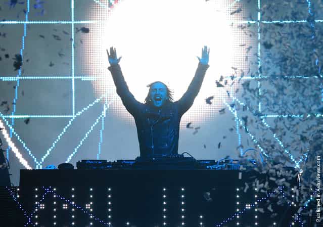 DJ David Guetta, onstage at Coachella 2012, on April 14, 2012