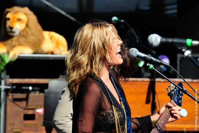 Musician Grace Potter of the band Grace Potter and the Nocturnals performs during Coachella 2012, on April 14, 2012