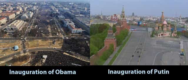 Inauguration of Obama vs. inauguration of Putin