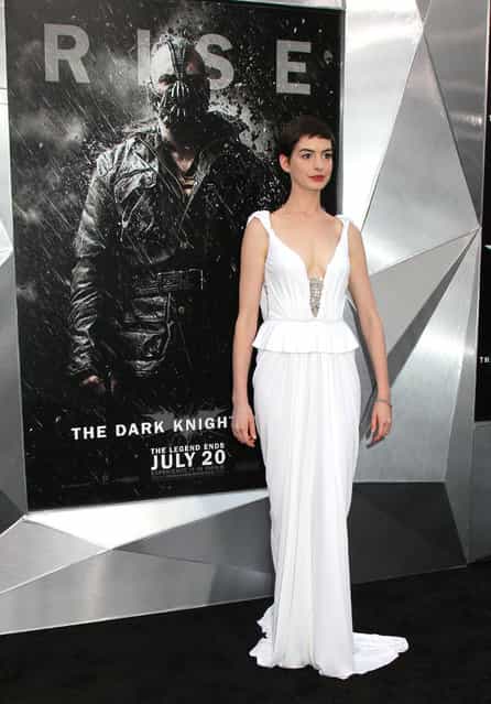 Actress Anne Hathaway attends the [The Dark Knight Rises] World Premiere