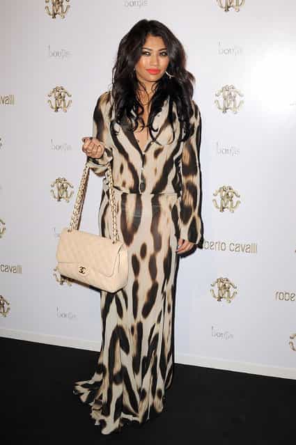 LONDON, ENGLAND - SEPTEMBER 17: Vanessa White attends the after party of of Roberto Cavalli's new store launch on September 17, 2011 in London, United Kingdom. (Photo by Ben Pruchnie)