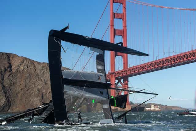 Oracle Team USA Capsizes Its Biggest, Baddest Boat