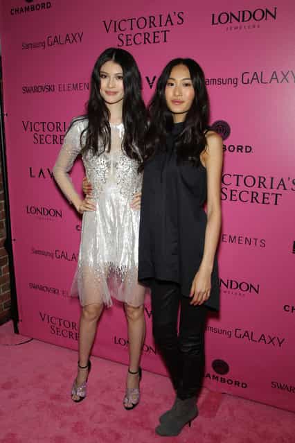 Models Sui He and Shu Pei Qin attend the after party for the 2012 Victoria's Secret Fashion Show at Lavo NYC on November 7, 2012 in New York City. (Photo by Michael Stewart/FilmMagic)