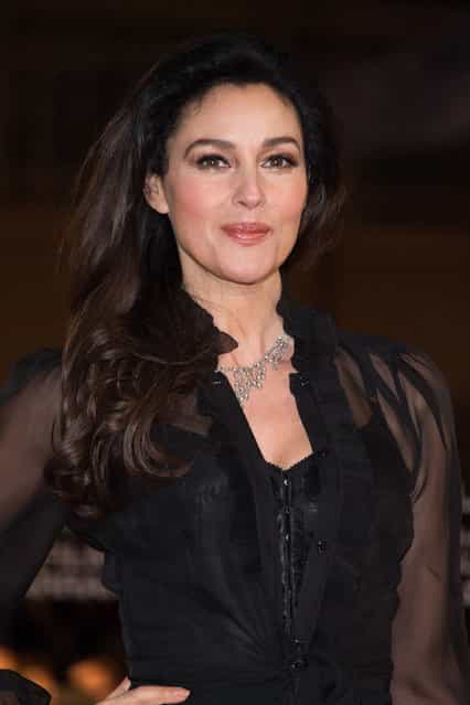 Italian Actress Monica Bellucci arrives for the tribute to Hindi cinema at the 12th Marrakech International Film Festival on November 30,Marrakech International 12th Film Festival on December 1, 2012 in Marrakech, Morocco. (Photo by Dominique Charriau)