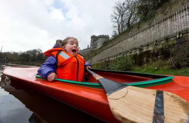 Over 1,000 canoeists, kayakers, paddlers and sports enthusiasts from across Ireland and the UK are to descend on Kilkenny on April 6 and 7 for Paddlefest 2013, an international celebration of adrenalin-pumping sport and fun. The weekend-long event will see novice and expert canoeists, kayakers and paddlers from Ireland and abroad descend on Kilkenny for a series of workshops, displays and more. Making a splash was Doireann Corr, 3, on March 9, 2013. (Photo by Dylan Vaughan)