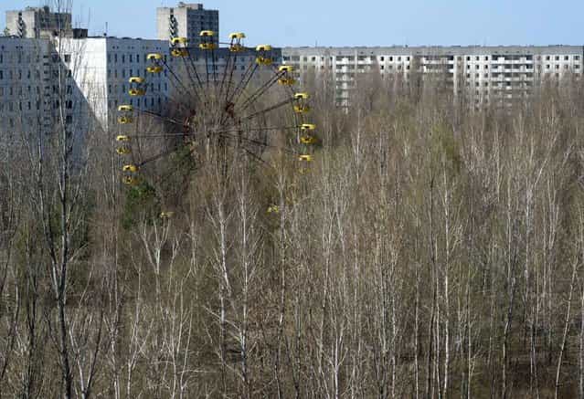 A view of the abandoned city of Pripyat is seen near the Chernobyl nuclear power plant April 23, 2013. (Photo by Gleb Garanich/Reuters)