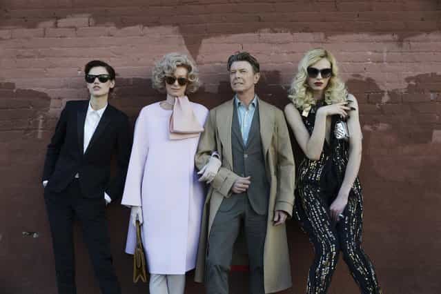 David Bowie and Tilda Swinton. A photo taken by Director Floria Sigismondi on set of The Stars (Are Out Tonight), featuring Tilda Swinton