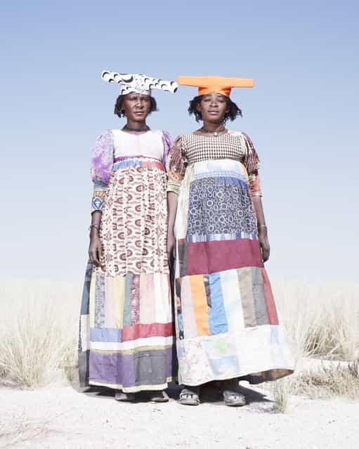 Herero Women in Patchwork Dresses, 2012. (Photo by Jim Naughten, courtesy of Klompching Gallery, New York)