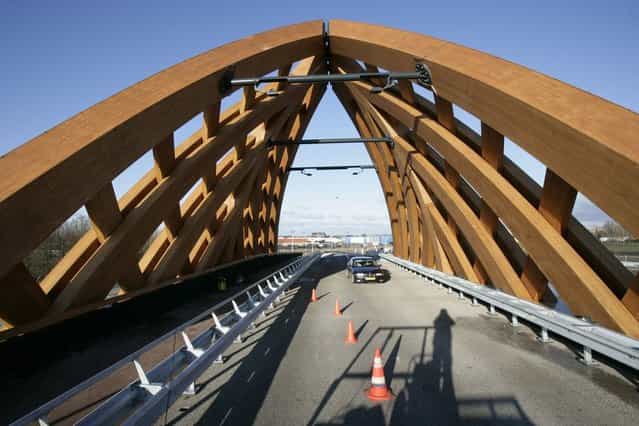 Wood Bridge In Netherlands