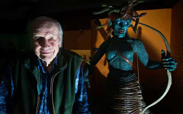Ray Harryhausen, who died Tuesday, on May 7, 2013 in London at age 92, became fascinated with animation after seeing King Kong in 1933. He went on to create some of the most memorable monsters of old Hollywood, from dinosaurs to mythological creatures. Medusa from 1981's Clash of the Titans is among legendary animator Ray Harryhausen's many creations. (Photo by Carl Court/AFP Photo)