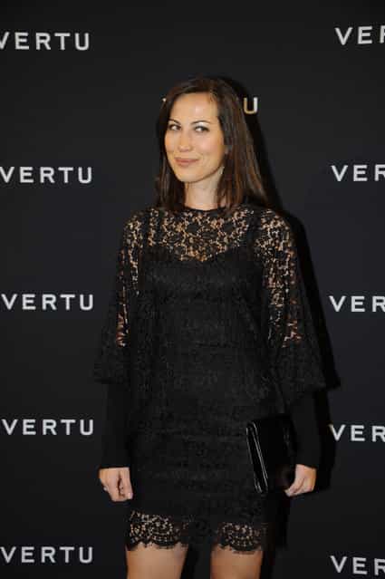Sabina Began, Party for presentation new smartphone of Vertu in Milano, Italy, 2011. (Photo by Manuele Mangiarotti/LaPresse)