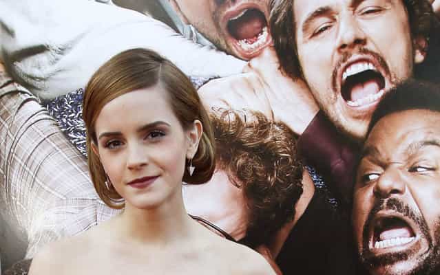 Cast member Emma Watson poses at the premiere of [This Is the End] at the Regency Village theatre in Los Angeles, California June 3, 2013. The movie opens in the U.S. on June 12. (Photo by Mario Anzuoni/Reuters)