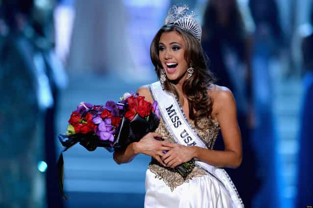 Miss Connecticut USA Erin Brady reacts after being crowned Miss USA during the 2013 Miss USA pageant at PH Live at Planet Hollywood Resort & Casino on June 16, 2013 in Las Vegas, Nevada. (Photo by Ethan Miller)
