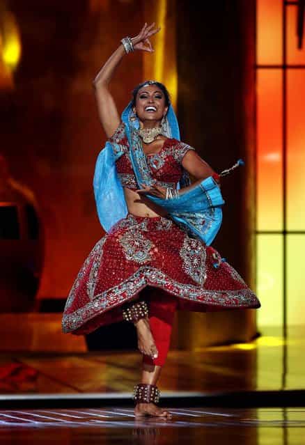Miss New York Nina Davuluri performs during the pageant. (Photo by Lucas Jackson/Reuters)