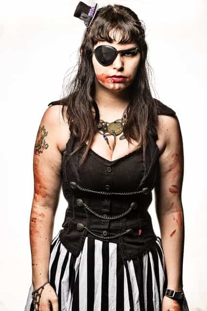 Tiffany Babcock, 24, Wellington, dressed as Steampire, a steampunk vampire. (Photo by Thomas Cordy/The Palm Beach Post)