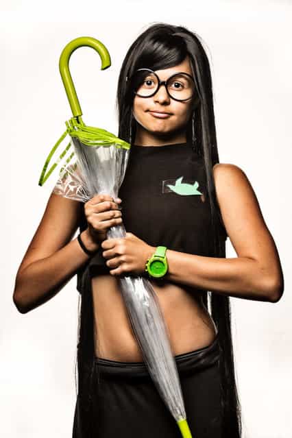 Hannah Stackhouse, 14, Lake Worth, dressed as Jade Harley from Homestuck. (Photo by Thomas Cordy/The Palm Beach Post)