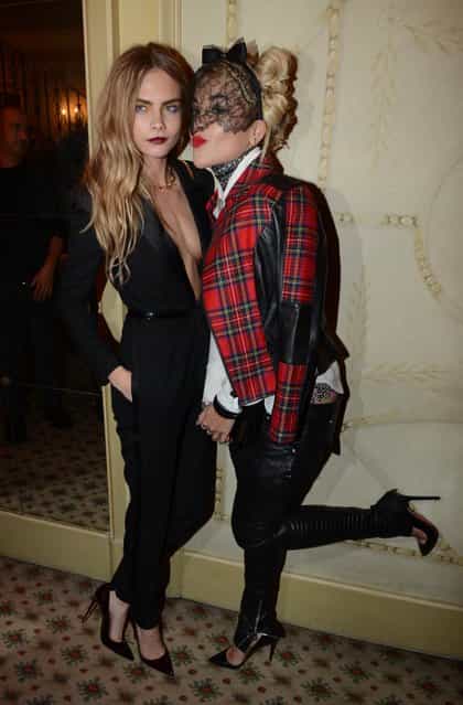 Cara Delevingne, Rita Ora at the [Mademoiselle C] cocktail party held at Pavillon Ledoyen in Paris, France, October 01, 2013. (Photo by INFphoto.com)