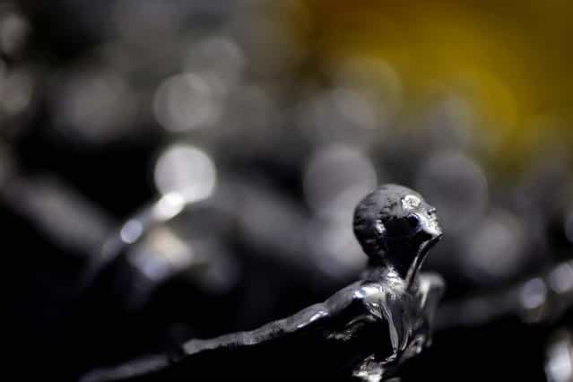 A finished [Spirit of Ecstasy] is seen at Polycast Limited. (Photo by Stefan Wermuth/Reuters)