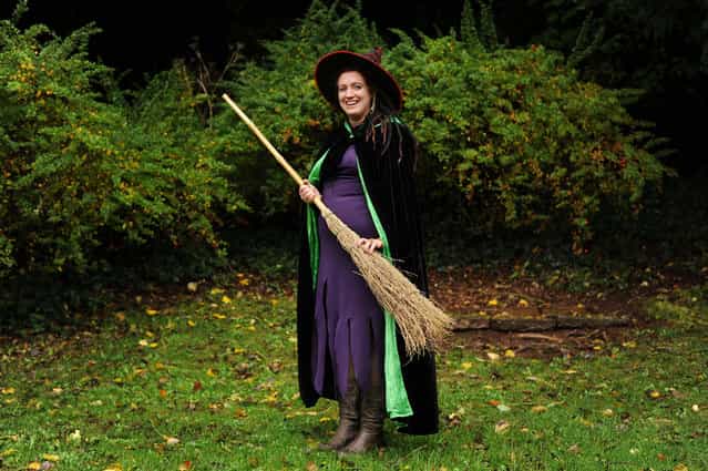 The new witch of Wookey Hole Caves Anna Dixon from Glastonbury following auditions held at the Somerset tourist attraction, on October 22, 2013. Around 50 applicants took part in the auditions today for a £50,000 a year (pro rata) job as the face of Wookey Hole. (Photo by Tim Ireland/PA Wire)