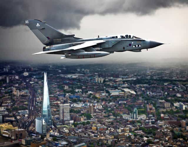 Ministry of Defence undated handout photo which won the RAF Public Relation Photograph of the Year 2013 [Shard] by SAC Andy Masson in this year's Royal Air Force Photographic Competition. (Photo by SAC Andy Masson/PA Wire)