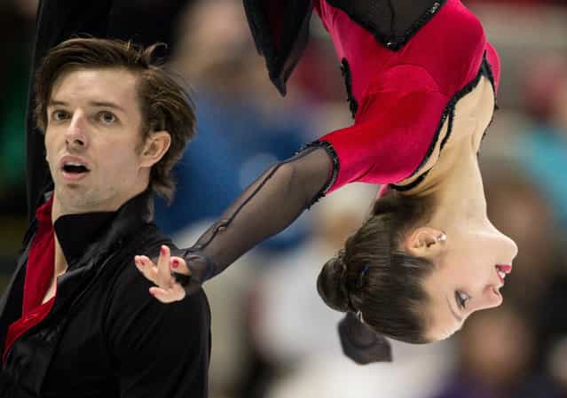 Stefania Berton and Ondrej Hotarek of Italy perform their free skate at Skate America 2013 in Detroit, Michigan, October 20, 2013. (Photo by Geoff Robins/AFP Photo)
