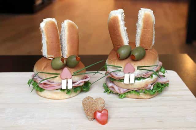 [Kasia Haupt's sandwich monsters: Love Bunnies]. (Photo by Kasia Haupt/Caters News)