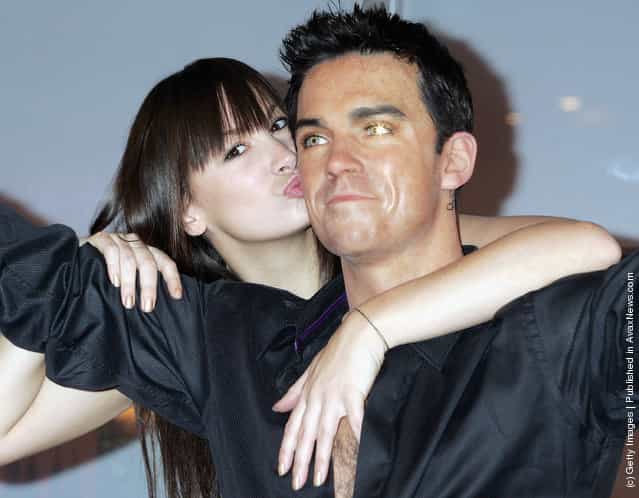 A waxwork model of pop star Robbie Williams