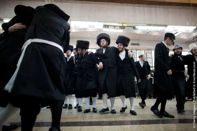 Ultra Orthodox Jews celebrate the Jewish holiday of Purim in Benei Brak, Israel