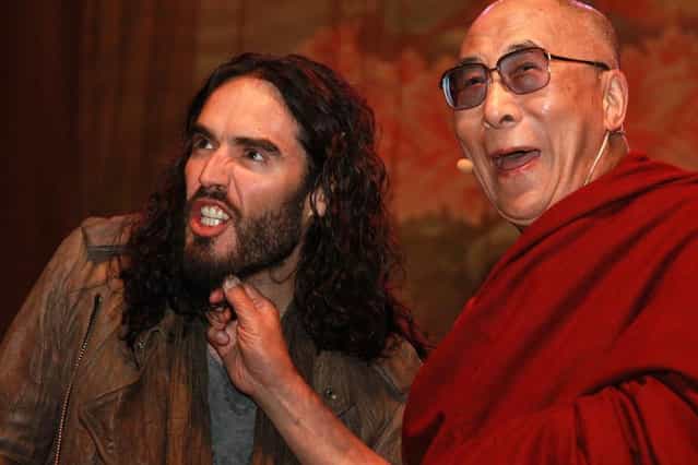 Russell Brand and Dalai Lama