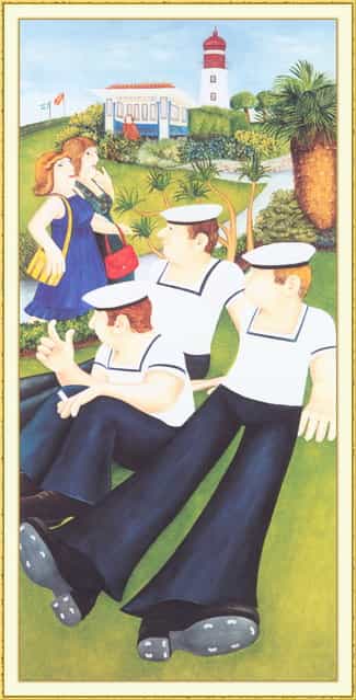 Sailors and Virgins. Artwork by Beryl Cook