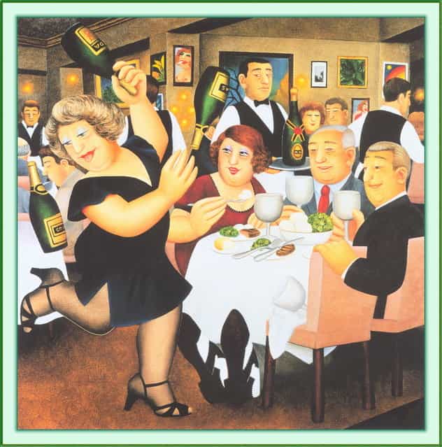 Dining Out. Artwork by Beryl Cook
