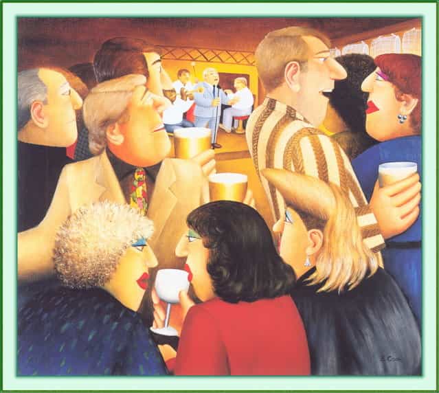Jazz Pub. Artwork by Beryl Cook