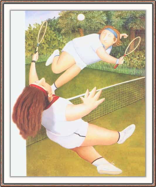 Tennis. Artwork by Beryl Cook