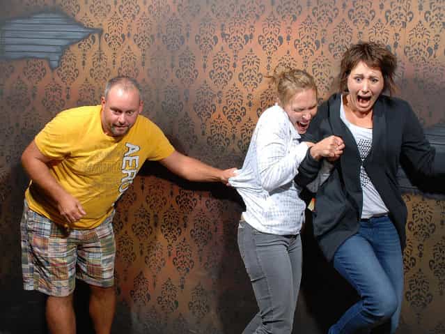 Visitors To Nightmare Fears Factory Pictured Mid-Scream