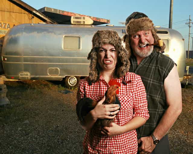 [An Afternoon with Gertie and Goober at their Airstream Trailer in Oklahoma]. (Photo by Studio d'Xavier)