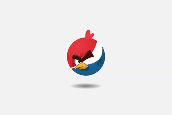Famous Logos Recreated Using Angry Birds