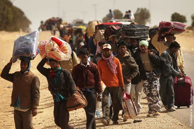 Foreign Workers And Refugees Flee As Violence Continues In Libya